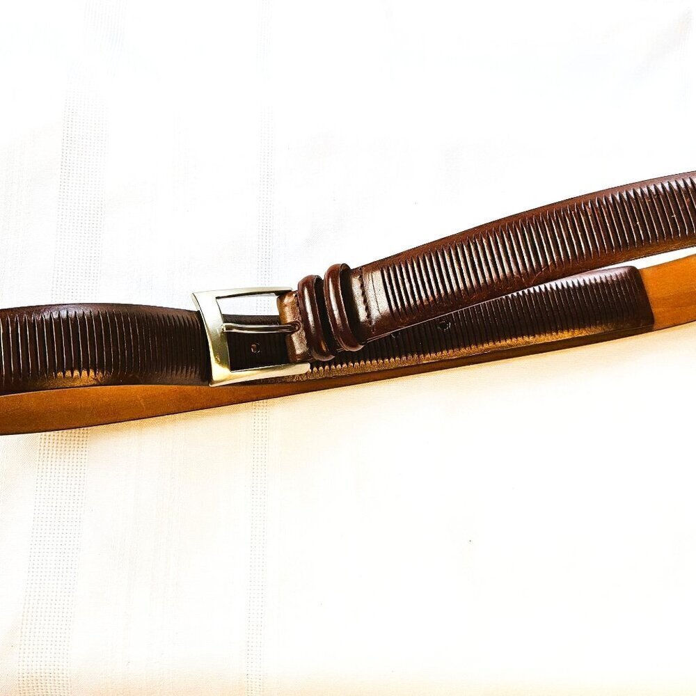 Claudio Orciani Handmade Italian Leather Versatile Brown Belt 2236 40" X  1.5"